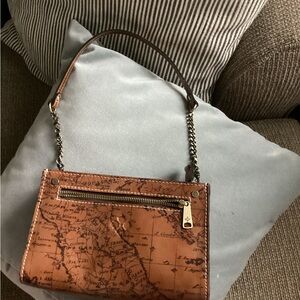Patricia  Nash Leather Map Print Handbag